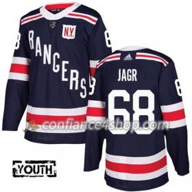 Adidas Maillot de Hockey New York Rangers Jaromir Jagr 68 2017-2018 Bleu Marine Winter Classic Authentic - Enfant